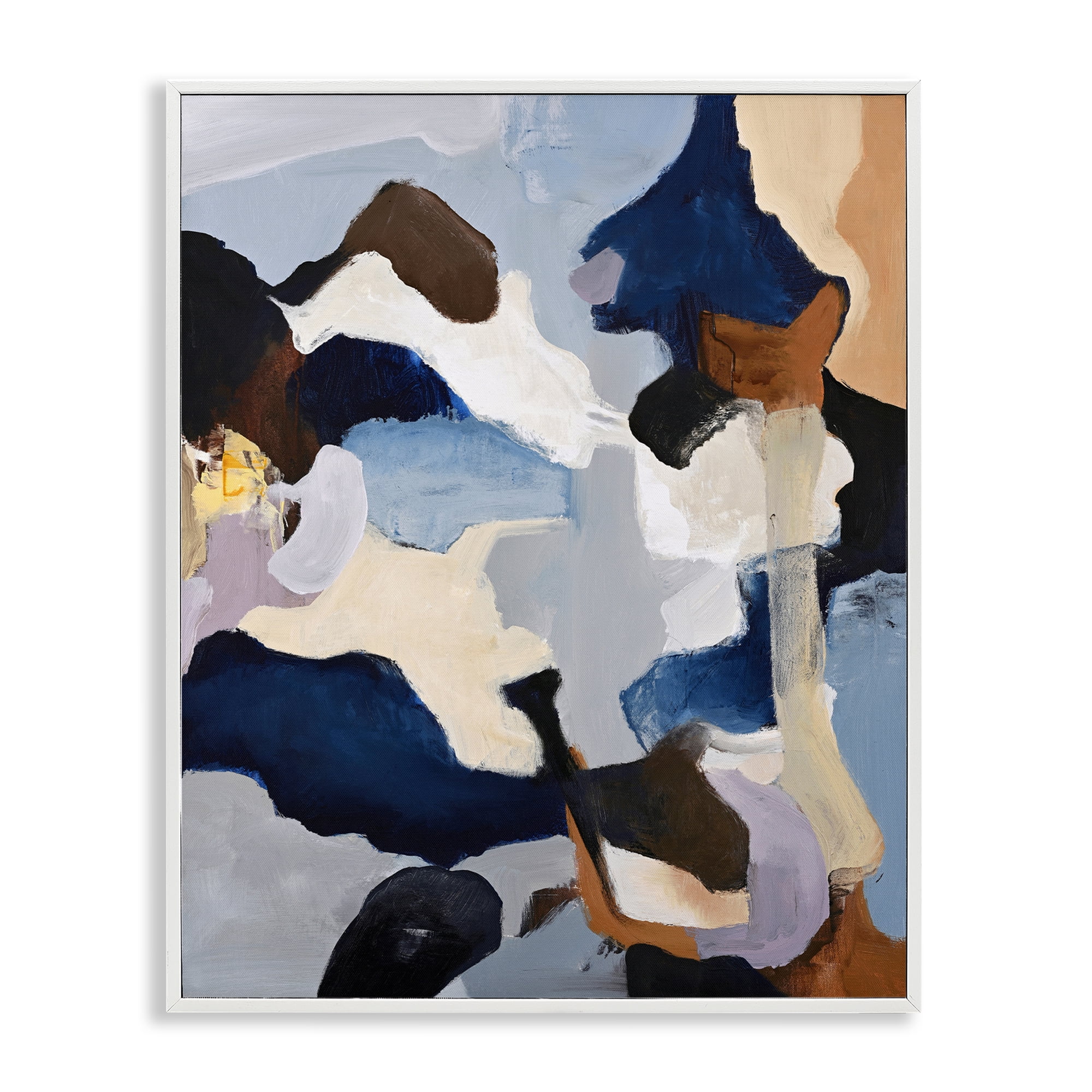 Cool Tones Composition White Framed Giclee Art, design by Design Fabrikken