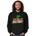 thumbnail image 1 of Cool Totally Roarsome Dinosaur Pun Hoodie Sweatshirt Women Men Brisco Brands S, 1 of 6