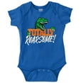 thumbnail image 1 of Cool Totally Roarsome Dinosaur Pun Romper Boys or Girls Infant Baby Brisco Brands NB, 1 of 1