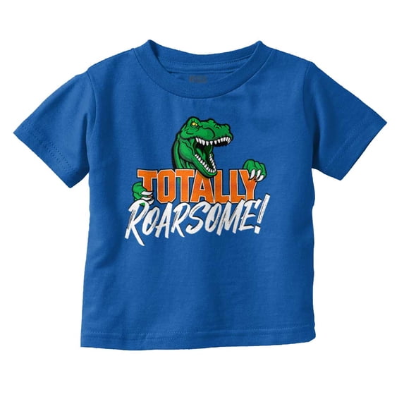 Cool Totally Roarsome Dinosaur Pun Toddler Boy Girl T Shirt Infant Toddler Brisco Brands 24M