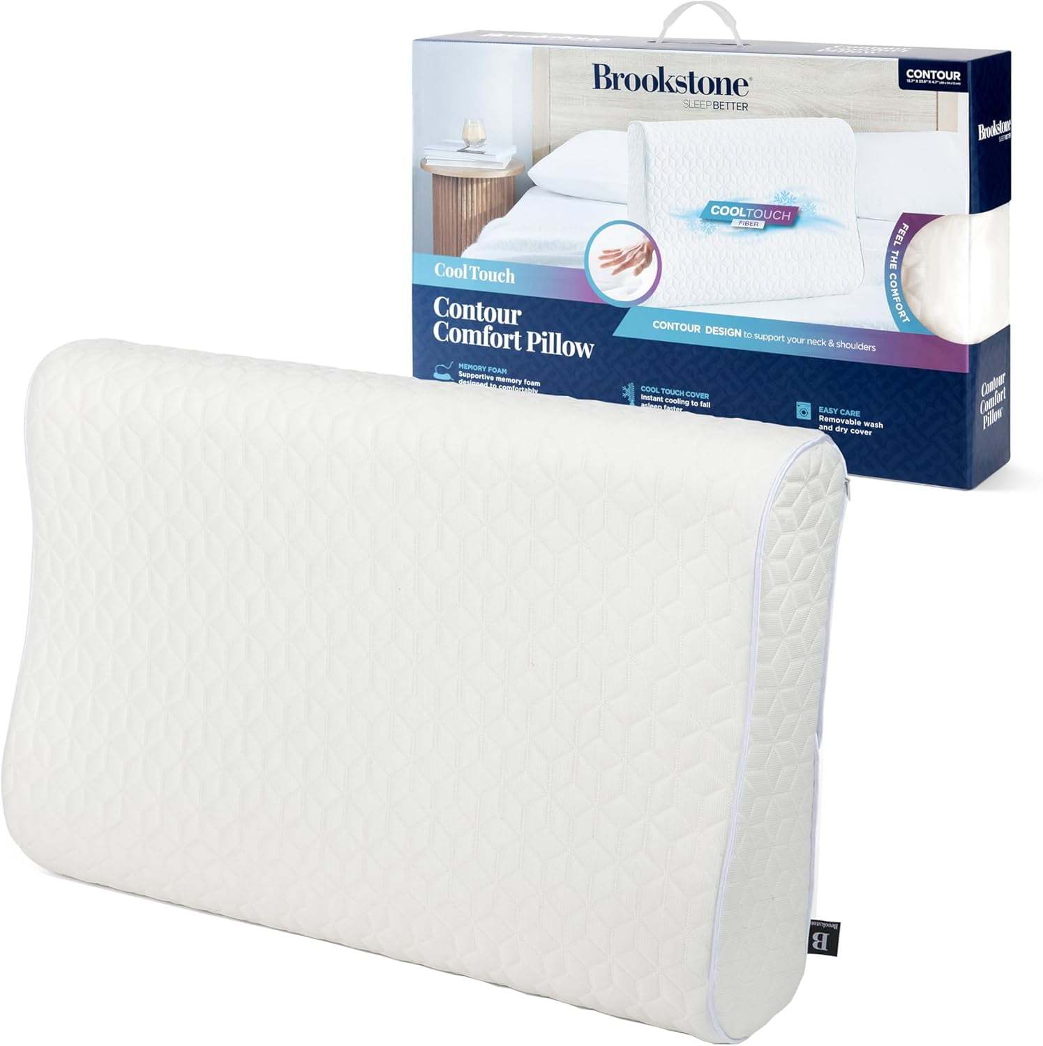 Cool Touch Comfort Pillow for Side Sleepers - Ergonomic Memory Foam ...