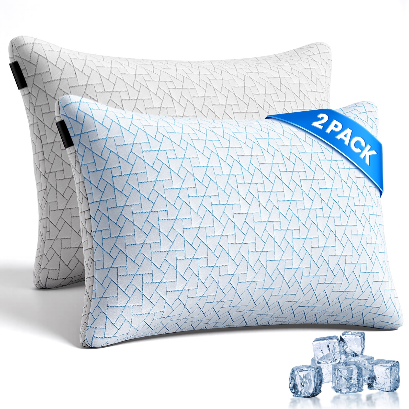Alupssuc Cooling Pillows Queen Size Set of 2, Memory Foam, 20"x30"