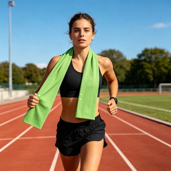 Cool Towel For Gym Portable With Snap Button, Sweat Absorbent Fast Absorbing Ice Chill Towel, Sports And Outdoor Sweat Wipe Wrist Towel, Instant Cooling Quick Dry Workout Towel