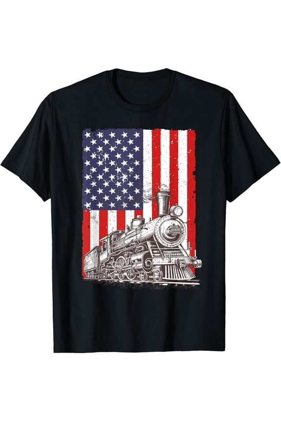 Cool Train Art For Men Women Kid Train Collector Train Lover T-Shirt