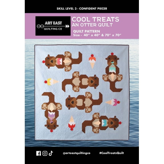 Cool Treats An Otter Quilt Pattern by Art East Quilting Co