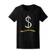 thumbnail image 1 of Cool & Trendy Cash Money Symbol T-Shirt Women -Image by Shutterstock, Female Large, 1 of 2