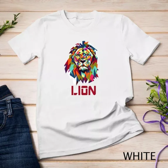 Cool Trendy Lion Geometric African Animal Leo Cat Gift Shirt Unisex S-5XL Hot Trending Shirt, Vintage Birthday Gift