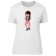 thumbnail image 1 of Cool Trendy Rocker Girl Cartoon T-Shirt Women -Image by Shutterstock, Female Large, 1 of 2