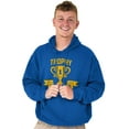 thumbnail image 1 of Cool Trophy Husband Number 1 Hubby Men Big & Tall Graphic Hoodie Brisco Brands 5X, 1 of 6