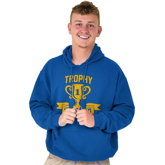 Cool Trophy Husband Number 1 Hubby Men Big & Tall Graphic Hoodie Brisco Brands 5X
