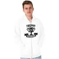 thumbnail image 1 of Cool Trophy Husband Number 1 Hubby Men's Big & Tall Graphic Zip Up Hoodie Brisco Brands 4X, 1 of 5