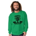 thumbnail image 1 of Cool Trophy Husband Number 1 Hubby Men's Crewneck Sweatshirt Brisco Brands S, 1 of 6