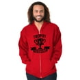 thumbnail image 1 of Cool Trophy Husband Number 1 Hubby Men Big & Tall Zip Hoodie Brisco Brands 3X, 1 of 6