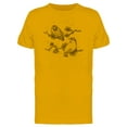 thumbnail image 1 of Cool Tropical Birds Sketch T-Shirt Men -Image by Shutterstock, Male Small, 1 of 2