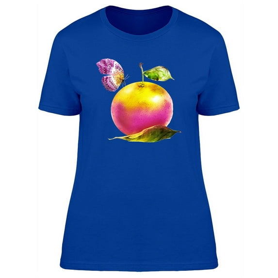 Cool Tropical Citrus & Butterfly T-Shirt Women -Image by Shutterstock, Female Small