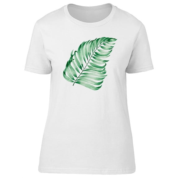 Cool Tropical Leaf, Green Tee Women's -Image by Shutterstock