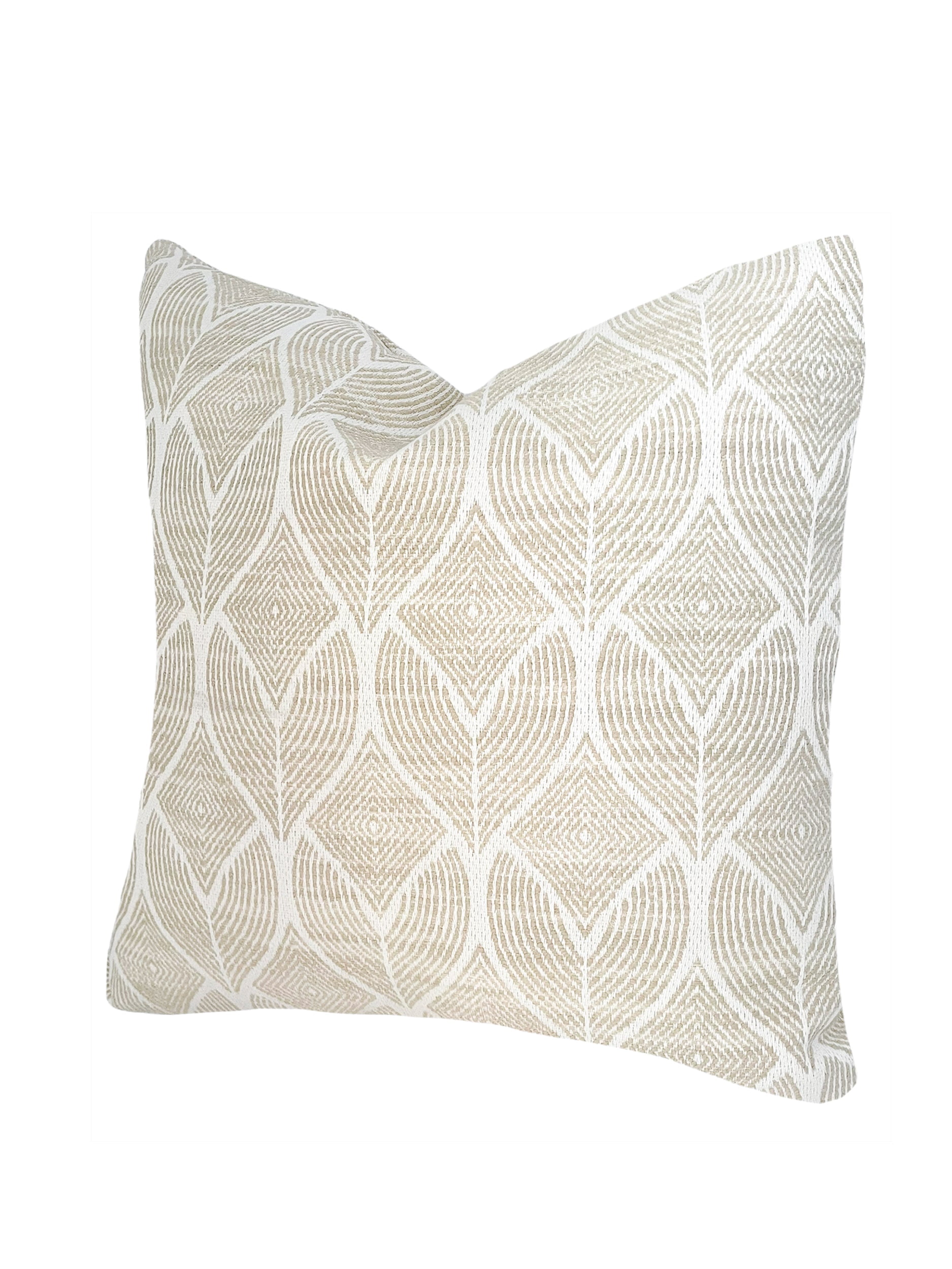 Cool Tropics Beige Indoor Outdoor Pillow 20x20