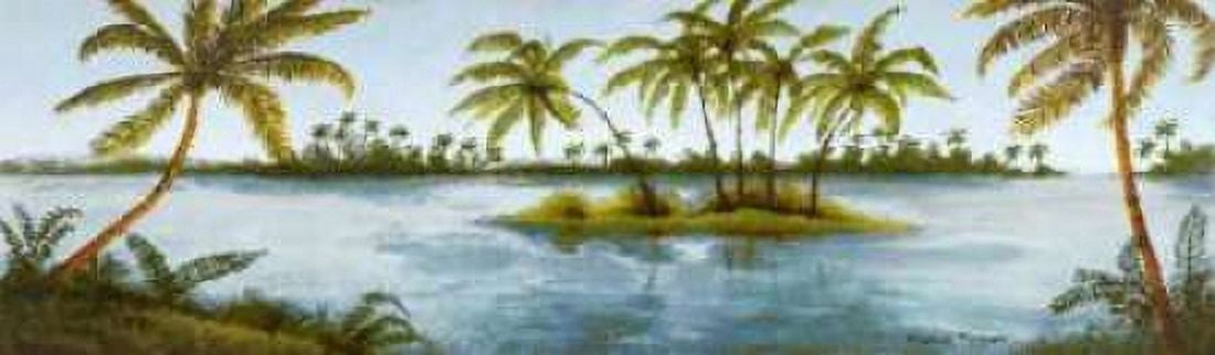 Cool Tropics I Canvas Art - Michael Marcon (8 x 24)