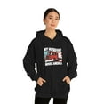 thumbnail image 1 of Cool Truckers Wife My Husband Moves America Trucking Hoodie, 1 of 4