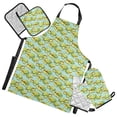 thumbnail image 1 of Cool Turtles with Sunglasses 5 Pcs Kitchen Set Heat Resistant Oven Mitts and Non-Slip Pot Holders with Adjustable Cooking Apron, 1 of 6