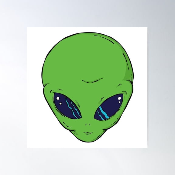 Cool Ufo Poster Wall Art, Modern Wall Decor For Living Room Bedroom, 17x17 UNFRAMED