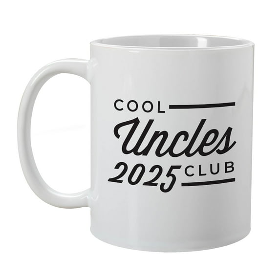 GiftsForYouNow Cool Uncle Club Ceramic Coffee Mug White 11oz, Brother Christmas Gifts