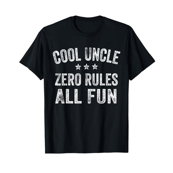 Cool Uncle Vintage Text T-Shirt for Fun Father's Day Celebrations