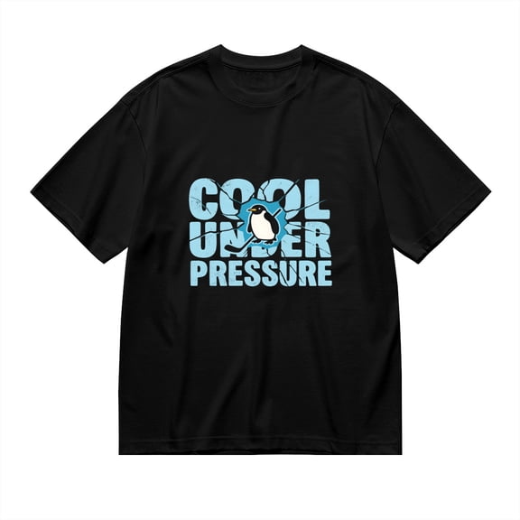 Cool Under Pressure, Penguin Hockey Print, Vintage T Shirt, Cotton T-Shirt for Men, 23611286,S