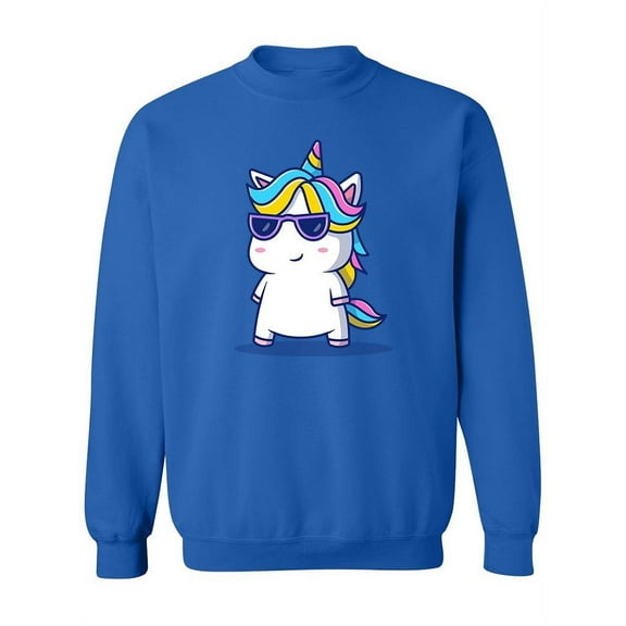 Cool Unicorn Cartoon Sweatshirt Women -Image by Shutterstock, Female Small