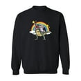 thumbnail image 1 of Cool Unicorn Riding A T-rex Sweatshirt Men -Image by Shutterstock, Male Small, 1 of 4