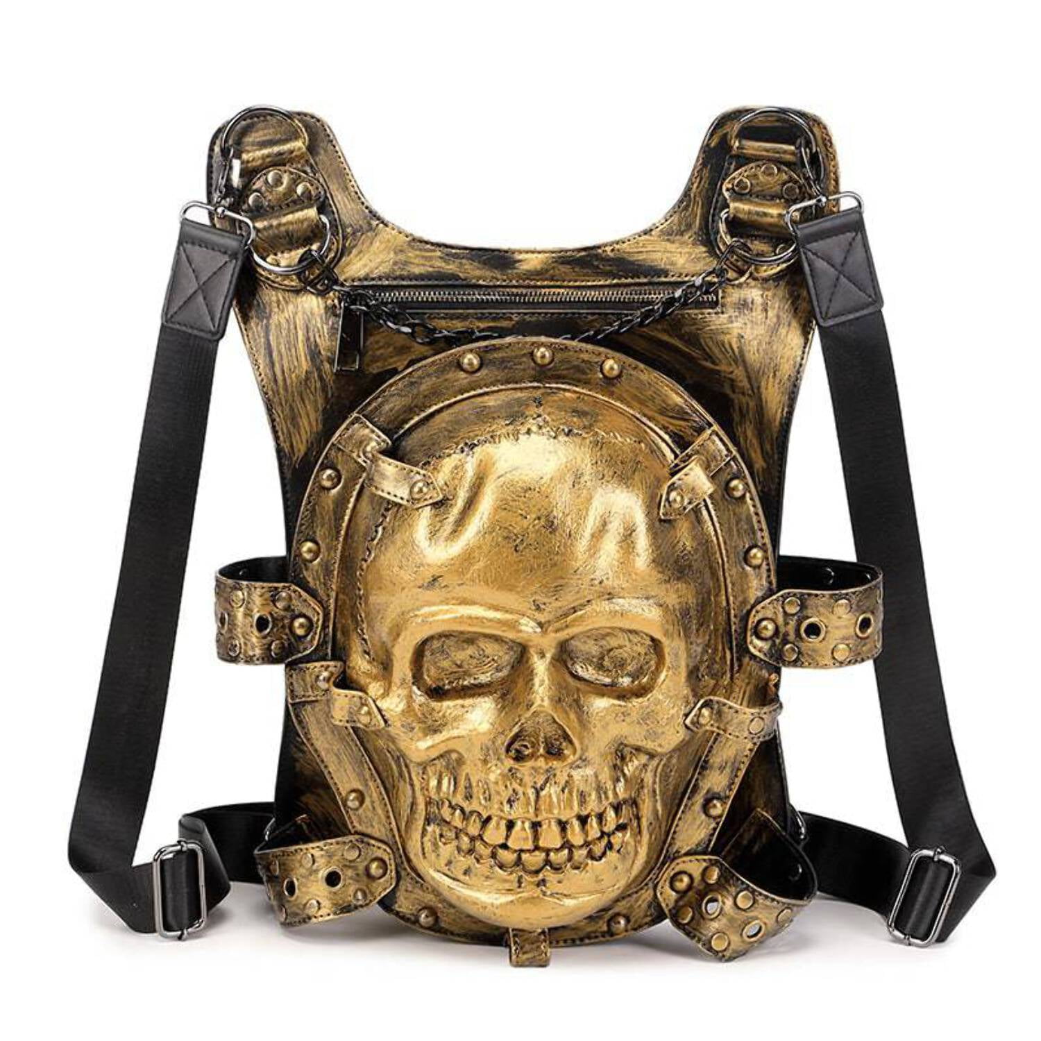 Cool Unisexs 3D Skull Backpack ,Leisure Backpack , Chain Handle Bag ...