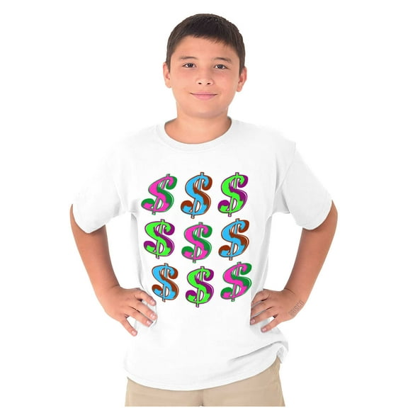 Cool Urban Cash Money Dollar Sign Crewneck T Shirts Boy Girl Teen Brisco Brands S
