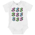 thumbnail image 1 of Cool Urban Cash Money Dollar Sign Romper Boys or Girls Infant Baby Brisco Brands NB, 1 of 6