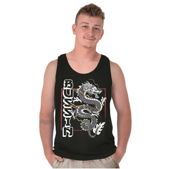 Cool Urban Chinese Dragon Bussin Tank Top T Shirts Men Women Brisco Brands X