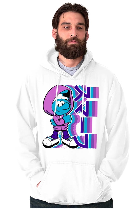Cool Urban Kanji Smurf Cartoon Hoodie Sweatshirt Women Men Brisco Brands X