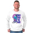 thumbnail image 1 of Cool Urban Kanji Smurf Cartoon Long Sleeve TShirt Men Women Brisco Brands S, 1 of 5