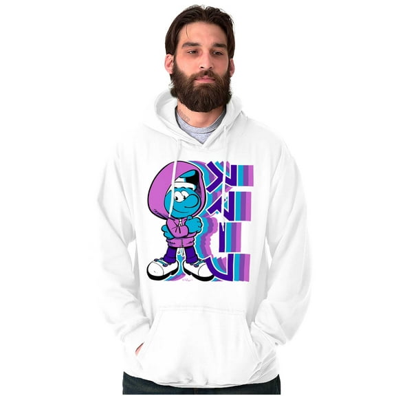 Cool Urban Kanji Smurf Cartoon Unisex Plus Size Hoodie Brisco Brands 5X