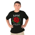 thumbnail image 1 of Cool Urban Love Never Fails Roses Crewneck T Shirts Boy Girl Teen Brisco Brands S, 1 of 5