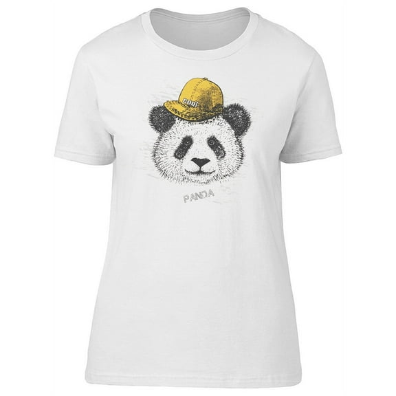Cool Urban Panda Sketch T-Shirt Women -Image by Shutterstock, Female x-Large