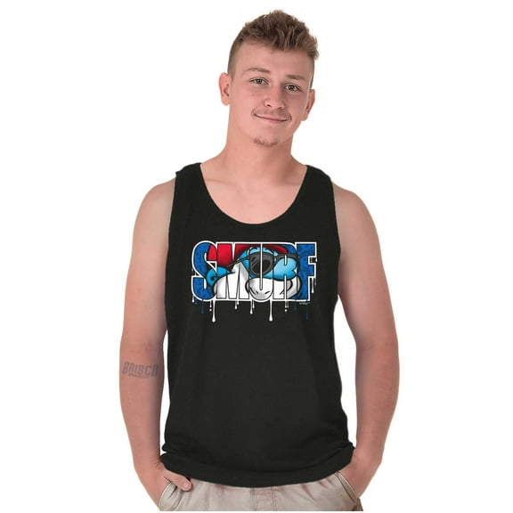Cool Urban Papa Smurf Logo Drip Tank Top T Shirts Men Women Brisco Brands S