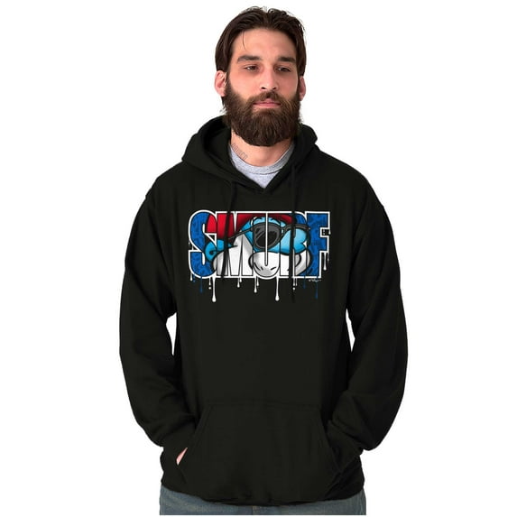 Cool Urban Papa Smurf Logo Drip Unisex Plus Size Hoodie Brisco Brands 3X