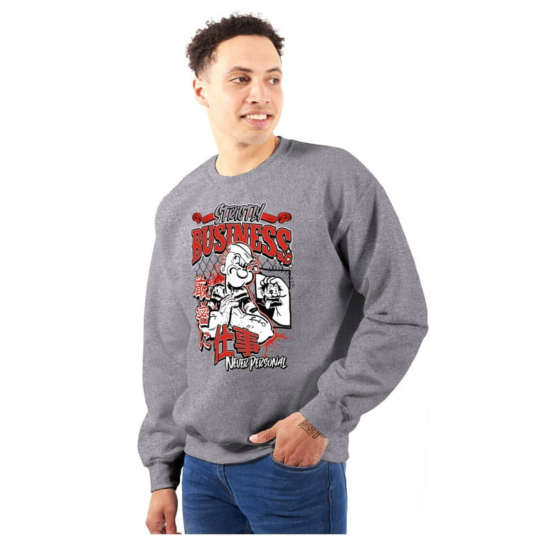 Men\'s X Cool Strictly Sweatshirt Crewneck Popeye Business Urban Brands Brisco