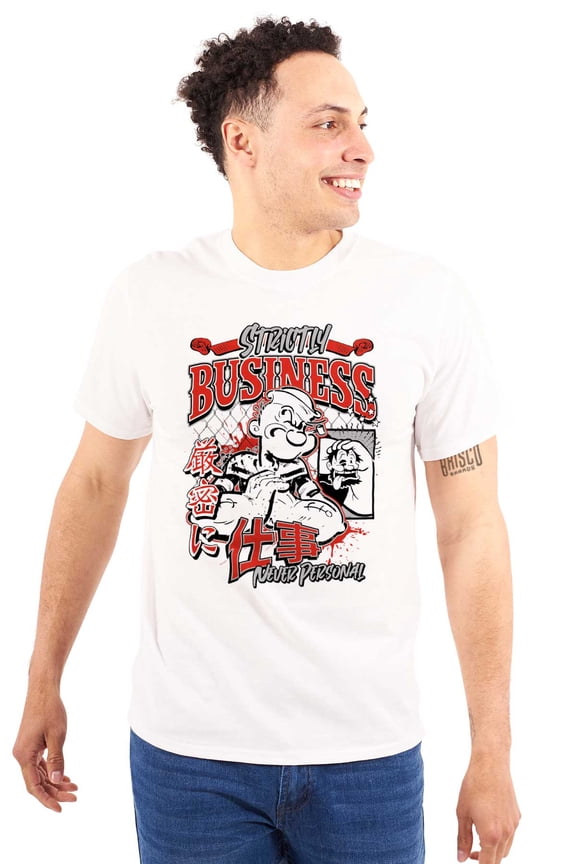 Cool Urban Popeye Strictly Business Men's Graphic T Shirt Tees Brisco Brands M