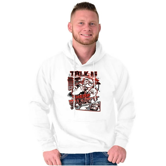 Cool Urban Popeye Talk is Cheap Hoodie Hooded Sweatshirt Men Brisco Brands S