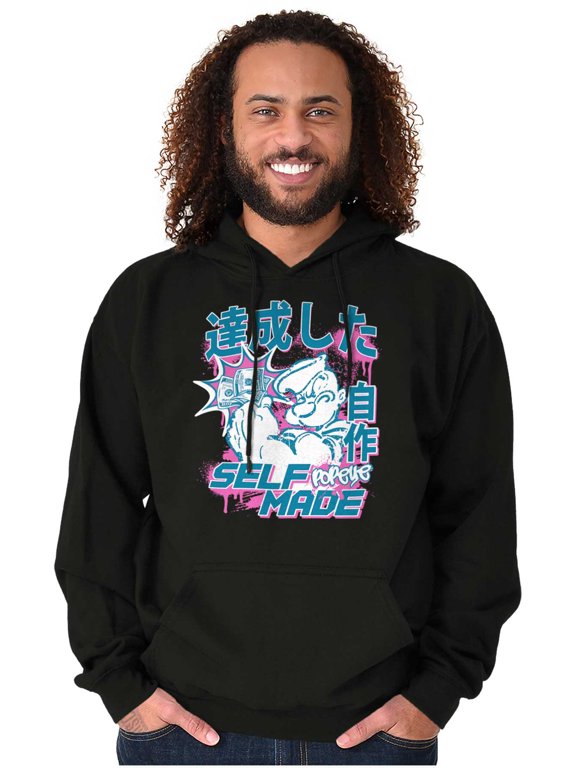 Cool Urban Rich Popeye Self Made Hoodie Hooded Sweatshirt Men Brisco Brands M