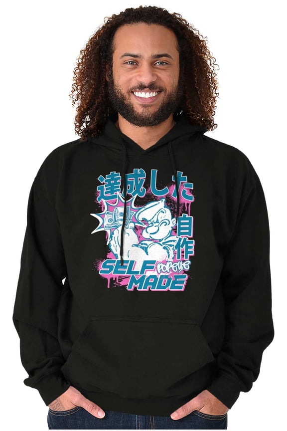 Cool Urban Rich Popeye Self Made Hoodie Hooded Sweatshirt Men Brisco Brands S