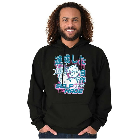 Cool Urban Rich Popeye Self Made Hoodie Hooded Sweatshirt Men Brisco Brands S