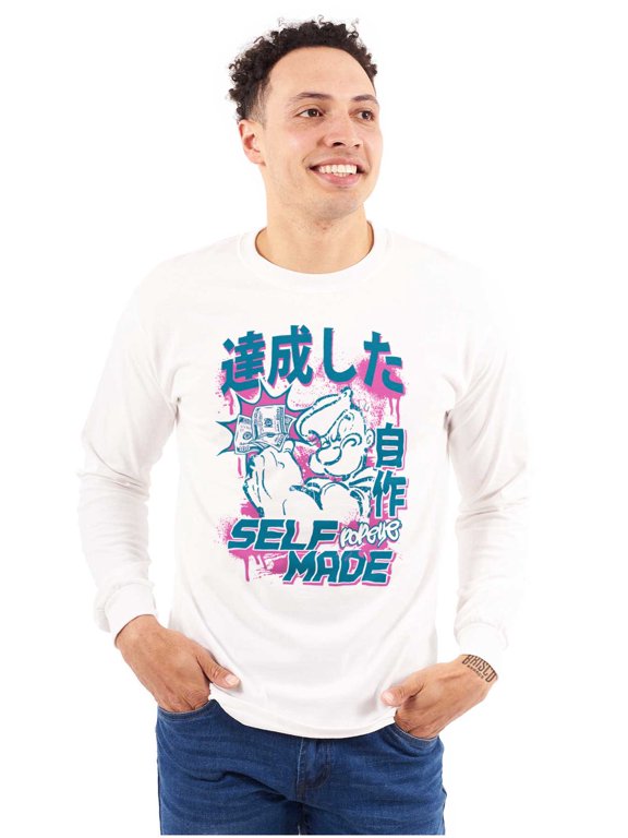 Cool Urban Rich Popeye Self Made Men's Long Sleeve Tee T Shirt Brisco Brands S