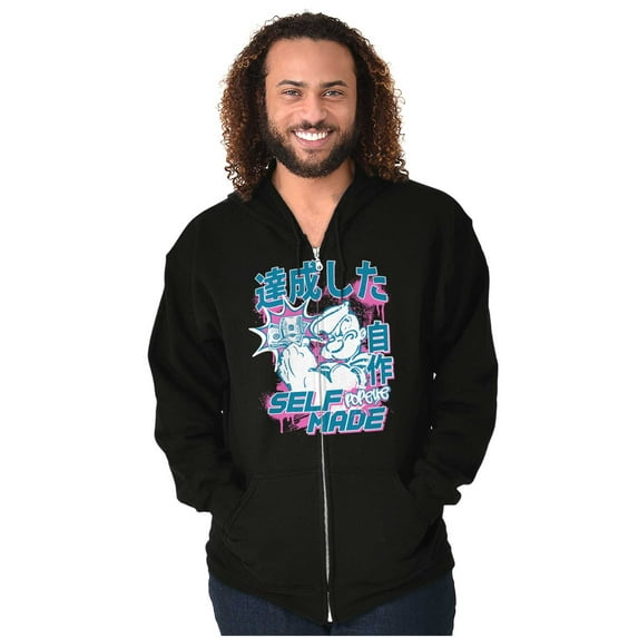 Cool Urban Rich Popeye Self Made Zip Hoodie Sweatshirt Men Brisco Brands S