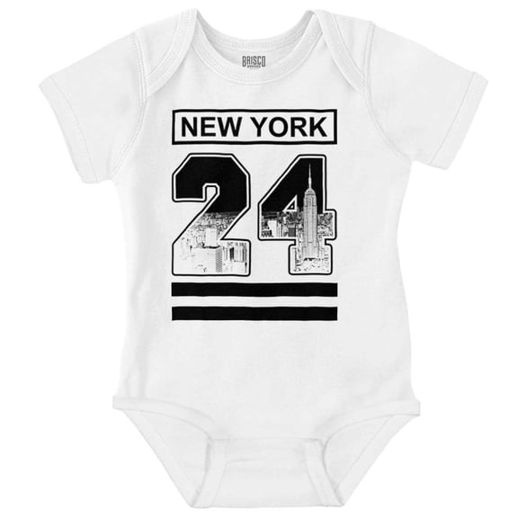 Cool Urban Streetwear New York 24 Romper Boys or Girls Infant Baby Brisco Brands 6M